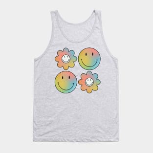 Psychedelic Flowers & Smileys Tank Top